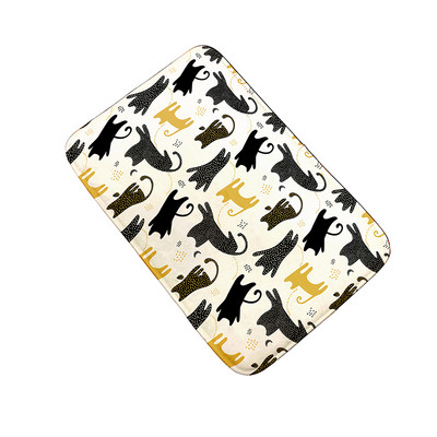 Mini dzīvnieku neslīdošs grīdas paklājiņš vannas istabai flaneļa paklājs bērnu istabai jauks karikatūras paklājiņš virtuve viesistaba absorbējošs kāju paklājiņš