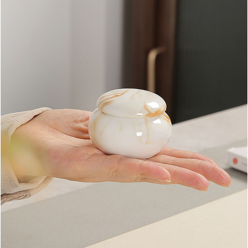 Urne za kućne ljubimce Mramorirana glazura, mini slatka trgovina, životinjski pepeo, zatvorene staklenke, suveniri