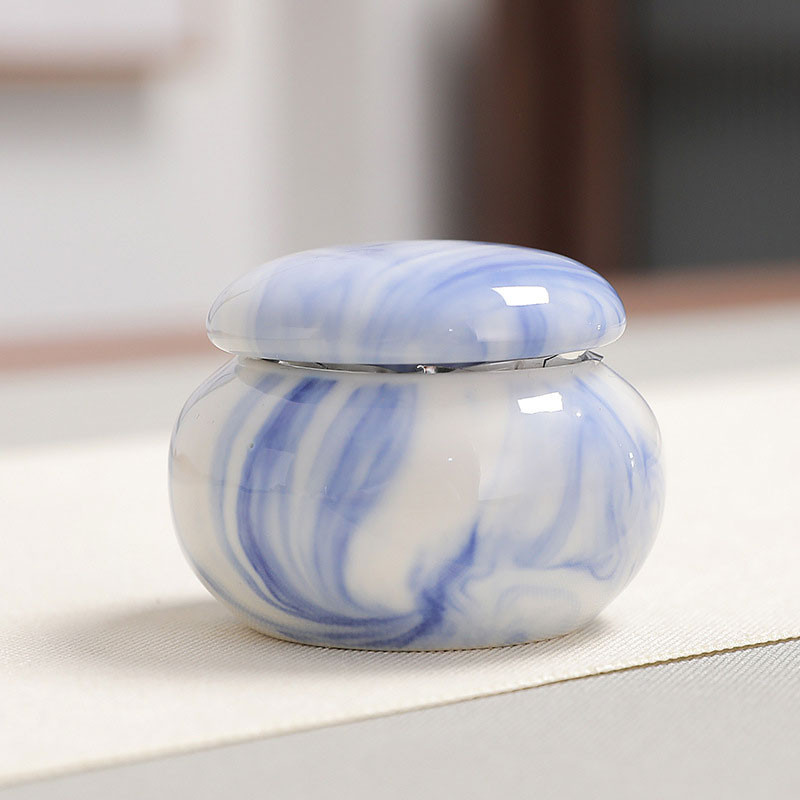 Urne za kućne ljubimce Mramorirana glazura, mini slatka trgovina, životinjski pepeo, zatvorene staklenke, suveniri