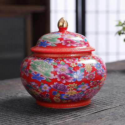 Urna za kućne ljubimce Luang Chai Wan Hua općenito može visokokvalitetna zatvorena posuda za pohranu čaja posuda za pohranu pepela za kremiranje životinja