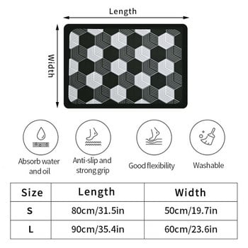 Неплъзгаща се карирана подложка за баня Водоабсорбиращ килим за баня Странична подложка за вана Мек килим за тоалетна Лесна за почистване Входна изтривалка
