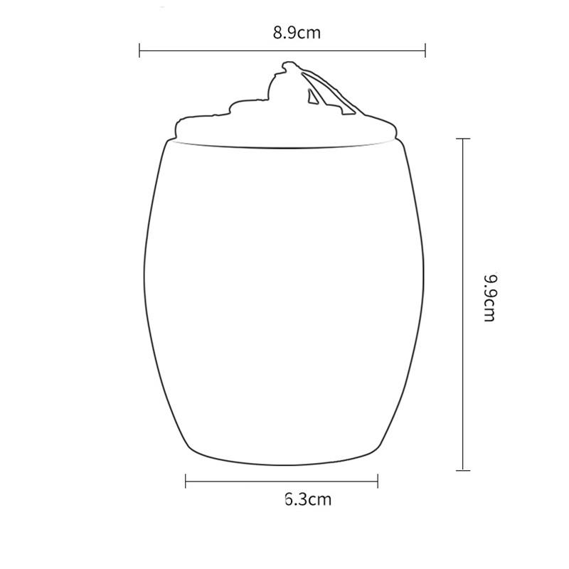 Urna za kućne ljubimce, lijes, porculan od žada, kremiranje, voda za sahranu, raj, suvenir, suvenir, dom, pas, mačka, kutija za ptice, staklenka