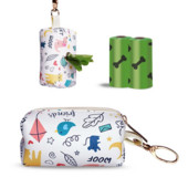 Cute Doggy atkritumu maisu dozators Pārnēsājams kakas formas suņu kakas nomešanai maisa turētājs pārnēsāšanas futrālis ar jostas skavu