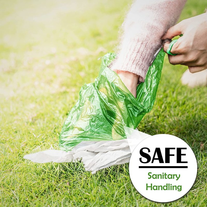 Bioloģiski noārdāmi suņu izkārnījumu maisi Atkritumu maisi Noārdāmi kaķu atkritumu maisi Videi draudzīgs suns zaļš EPI bez smaržas, biezāks mājdzīvnieku piederums