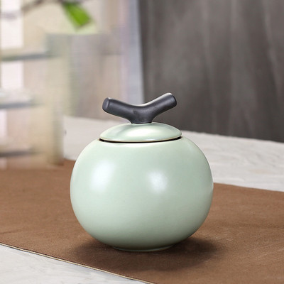 Pelēka/balta bēru urna jauns stils labi pārdodas cilvēku kremēšanai mājdzīvnieku pelni Keramikas suvenīrs dzīvnieku urna zārkam noslēgta uzglabāšanas tvertne