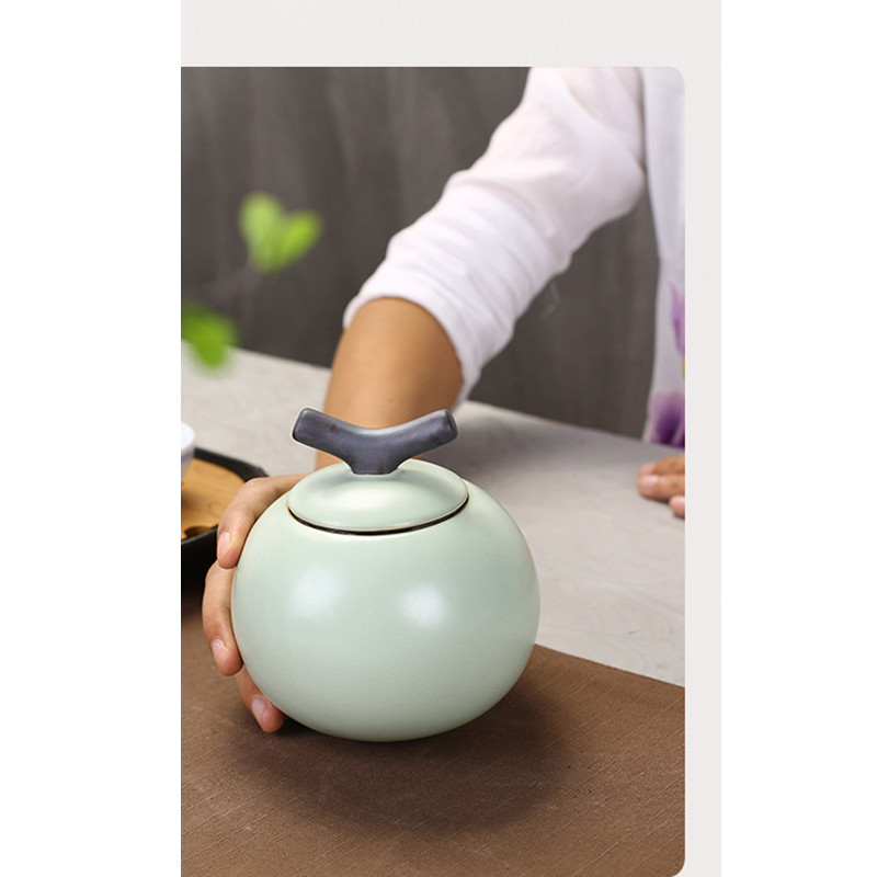 Pelēka/balta bēru urna jauns stils labi pārdodas cilvēku kremēšanai mājdzīvnieku pelni Keramikas suvenīrs dzīvnieku urna zārkam noslēgta uzglabāšanas tvertne