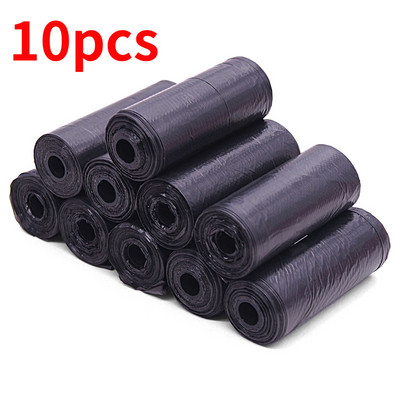 Vreća za smeće od 10 rola/seta Razgradiva izmet kućnih ljubimaca Sranje Kućna kuhinja Univerzalni otpad Vreća za izmet crnog psa Dozator za pse