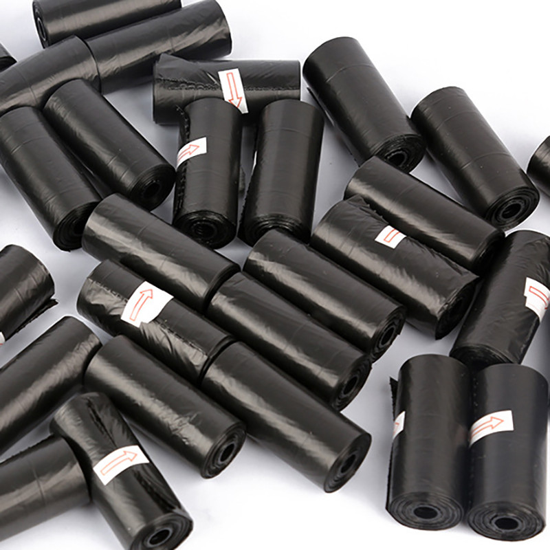 Vreća za smeće od 10 rola/seta Razgradiva izmet kućnih ljubimaca Sranje Kućna kuhinja Univerzalni otpad Vreća za izmet crnog psa Dozator za pse