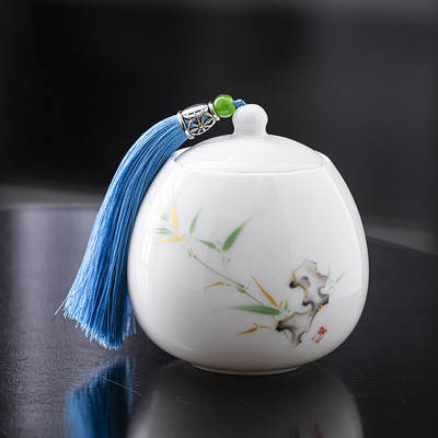 Porculanska urna za kućne ljubimce od bijelog žada Urna za mačku buldoga Urna za psa Urna od kosti izvrsna ručno oslikana urna Urna za kremiranje životinja