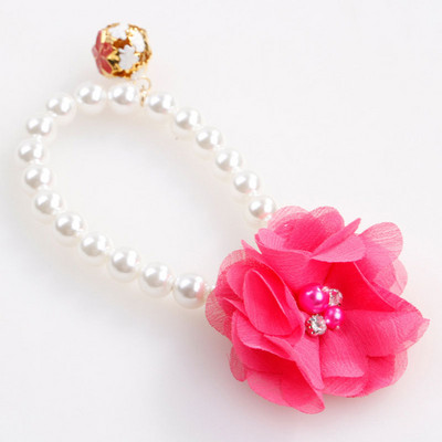 Ogrlica s mačkama u boji slatkiša Ogrlica s bisernim prstenom Dodaci za kućne ljubimce Cvjetni privjesak Ukrasi Mačići Kozmetički proizvodi Elastična ogrlica za pse