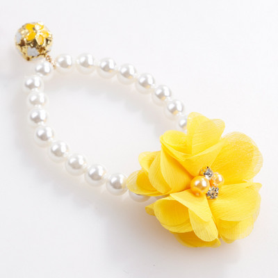 Ogrlica s mačkama u boji slatkiša Ogrlica s bisernim prstenom Dodaci za kućne ljubimce Cvjetni privjesak Ukrasi Mačići Kozmetički proizvodi Elastična ogrlica za pse