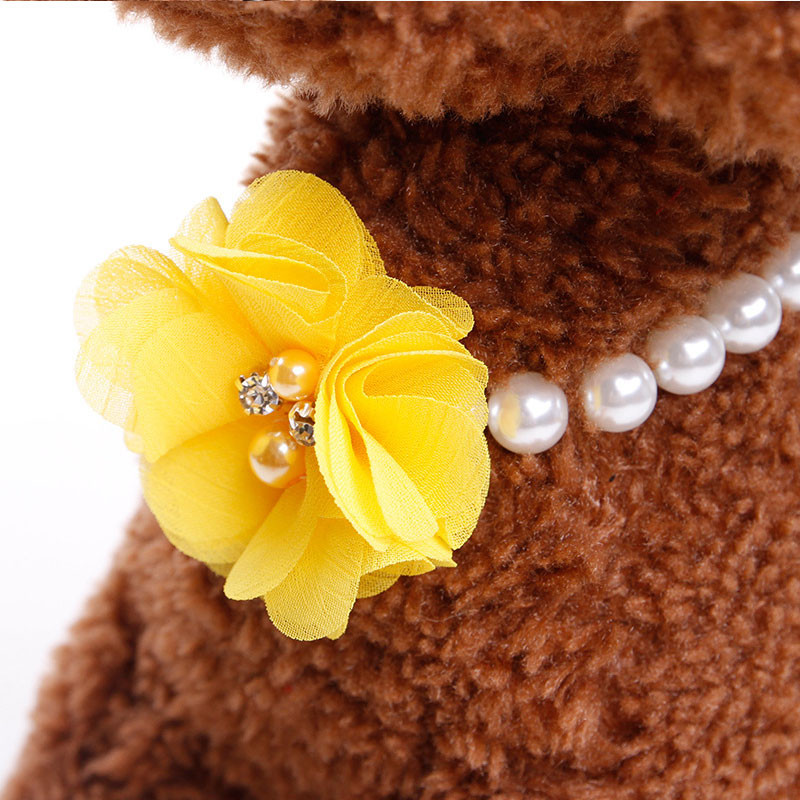 Ogrlica s mačkama u boji slatkiša Ogrlica s bisernim prstenom Dodaci za kućne ljubimce Cvjetni privjesak Ukrasi Mačići Kozmetički proizvodi Elastična ogrlica za pse