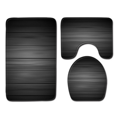 Zeegle 3 kom/set Kupaonski tepih sa slikovitim uzorkom Neklizajući set prostirki za kupaonicu Mekana flanelska kupaonska prostirka Navlaka za WC sjedalo Kupaonska prostirka