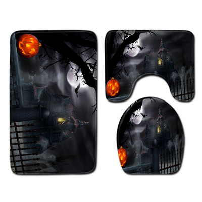 Zeegle 3PCS vannas paklājiņš mājas dekorēšanai Pretslīdes dušas paklājiņš Grīdas paklājs Ūdens absorbcijas kāju paklājiņš Pjedestāls mīksts paklājs tualetes sēdekļa pārvalks