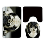 Zeegle kreativni set prostirki za kupaonicu Set kupaonskih prostirki od flanela Upijajući kupaonski otirač WC dekoracija Poklopac navlaka za WC školjku