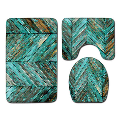 Zeegle kreativni set prostirki za kupaonicu Set kupaonskih prostirki od flanela Upijajući kupaonski otirač WC dekoracija Poklopac navlaka za WC školjku