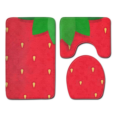 Zeegle kreativni set prostirki za kupaonicu Set kupaonskih prostirki od flanela Upijajući kupaonski otirač WC dekoracija Poklopac navlaka za WC školjku