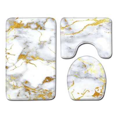 Zeegle kreativni set prostirki za kupaonicu Set kupaonskih prostirki od flanela Upijajući kupaonski otirač WC dekoracija Poklopac navlaka za WC školjku