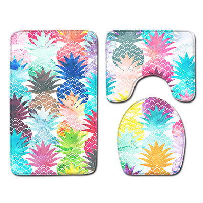 Zeegle kreativni set prostirki za kupaonicu Set kupaonskih prostirki od flanela Upijajući kupaonski otirač WC dekoracija Poklopac navlaka za WC školjku