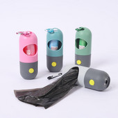 Mājdzīvnieku kaķu suņu izkārnījumu maisiņu kaste ar Led gaismas pārnēsājamo kasti Atkritumu uzglabāšanas dozators Suņu kakas maisiņu turētājs Mājdzīvnieku piederumi