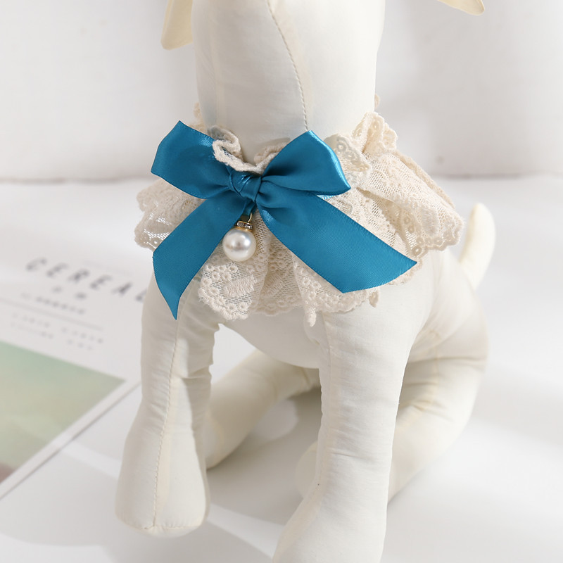 Ružičasti veo Ogrlice za kućne ljubimce Biserna leptir mašna Zabava sa životinjama Mala srednja odjeća za štene Otmjena vrpca Kostim Dodaci za mačji vrat