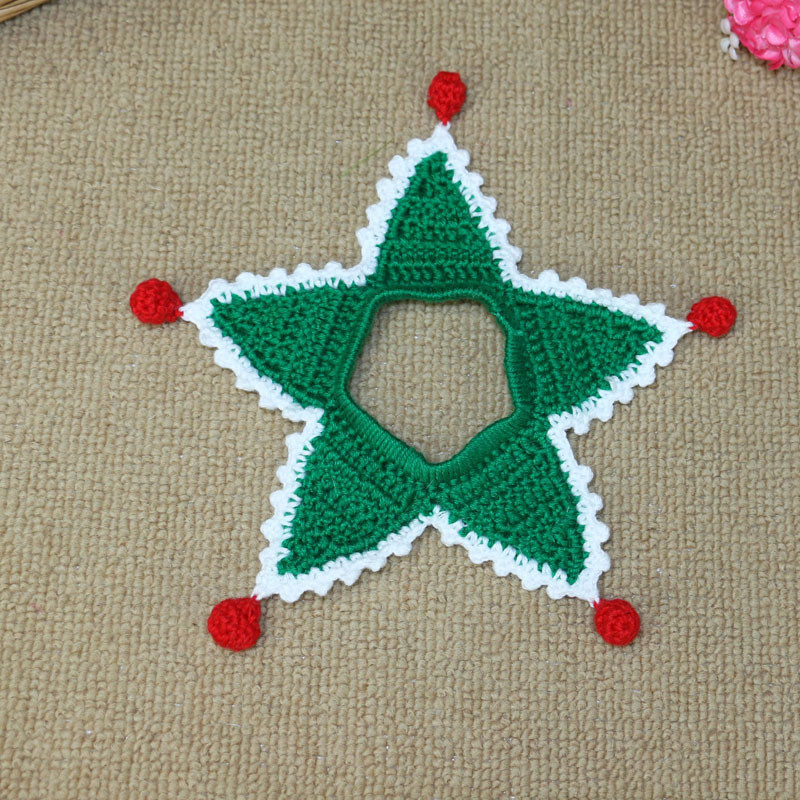 Ziemassvētku unikāla kakla siksna kaķiem Roku darbs mājdzīvnieku kaķēnu aksesuāri Mazie suņi Kaklarota Trikotāžas Kaķu kaklasiksna Mājdzīvnieku produktu vairumtirdzniecība