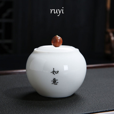 Mājdzīvnieku urna suet nefrīta balta porcelāna keramikas kremācijas burka mini trompetes aizzīmogota burka uzglabāšanas burka suvenīru nefrīta kā porcelāns