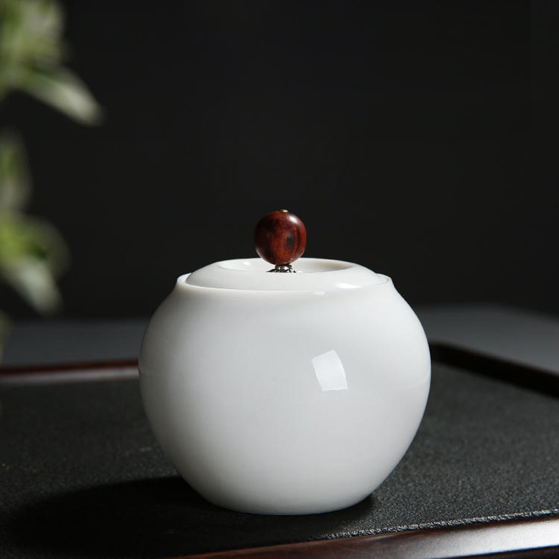 Mājdzīvnieku urna suet nefrīta balta porcelāna keramikas kremācijas burka mini trompetes aizzīmogota burka uzglabāšanas burka suvenīru nefrīta kā porcelāns
