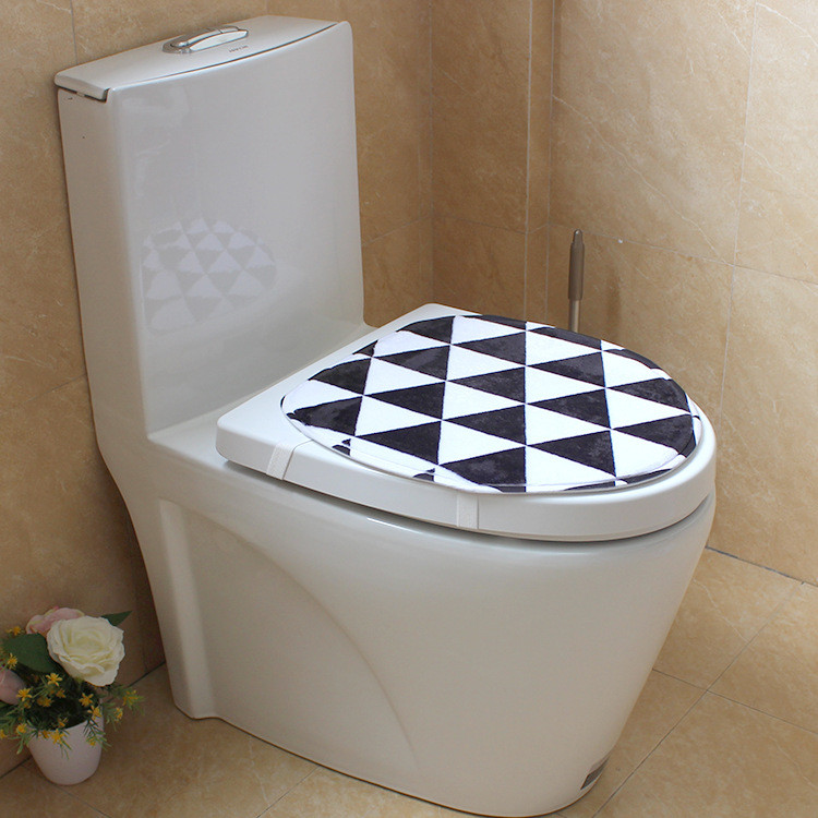 Zeegle Geometric Pattern 3Pcs Set kupaonskih prostirki za kupaonicu Neklizajuće WC prostirke Podnožje Poklopac tepiha Poklopac WC školjke Tepih Kupaonski set