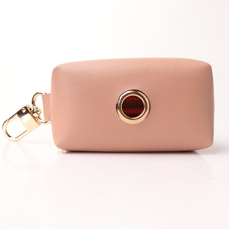 Kožni držač vrećice za pseći izmet, dozator vrećice za pseći izmet za povodac Prijenosni držač vrećice za smeće za pse Dodatak za uzicu Lagane PU vrećice