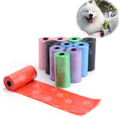 10kom set Vreća za smeće za kućne ljubimce Vreće za pseći izmet Printane smeće za jednokratnu upotrebu Puppy Cat Pooper Scooper Small Rolls Outdoor Clean Cleaners