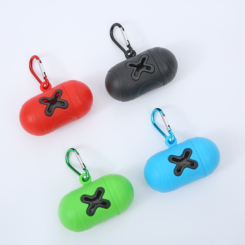 Jauns mājdzīvnieku atkritumu maisu dozators suņu atkritumu maisu turētājam Plastmasas atkritumu maisu dozatora somiņa Suņu mājdzīvnieku atkritumu maisi