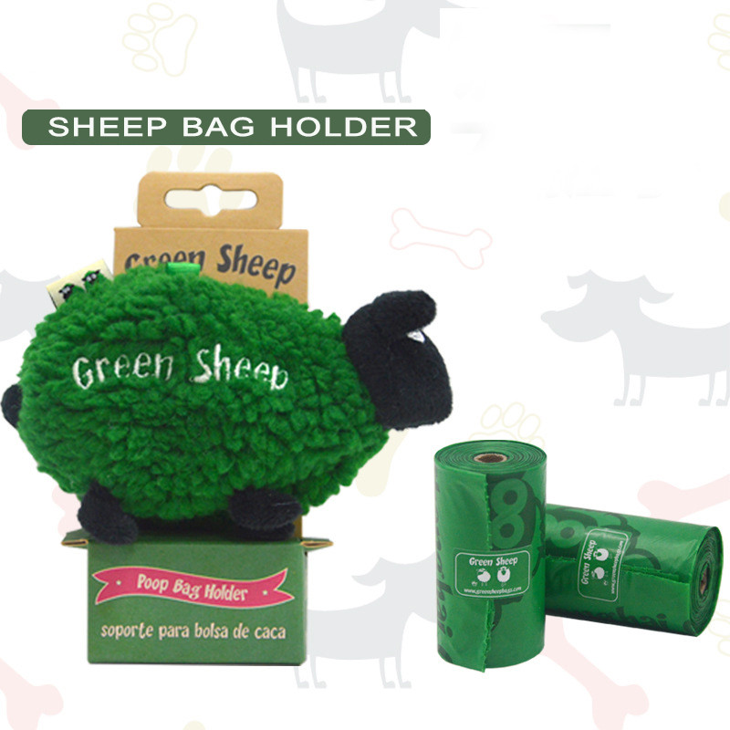 1kom Vreća za izmet kućnih ljubimaca slatka ovčica Čista vrećica Držač Kutija za pohranu Vanjski prijenosni dozator otpada Vreća za pse s 1kom vrećicom za otpatke
