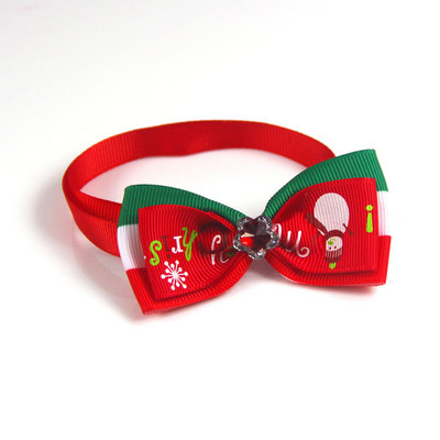 Mājdzīvnieku piederumi Ziemassvētku tauriņa kaklasaite kaķu tauriņš sniega raksts mājdzīvnieku regulējama kakla siksna Diadema Perro Navidad suņu šalle Ошейник Для Собак