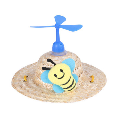 Vruće ljeto, smiješni slamnati mačji šešir Must Out Bambusov vilin konjic Dodaci za mače Šešir za sunčanje Fantazija za psa Slatki kostim za ljubimce Cosplay