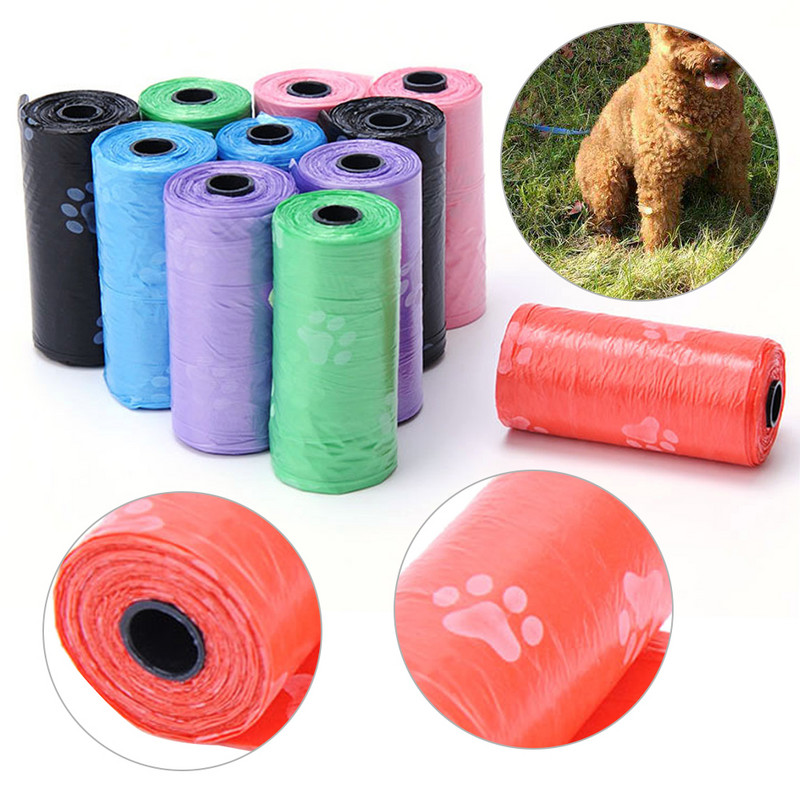 5Rolls Biorazgradiva vrećica za izmet za pse Zero Waste Dog Pooper Bags Dispenser Proizvodi za kućne ljubimce za pse Vrećica za izmet za pse Potrepštine za pse