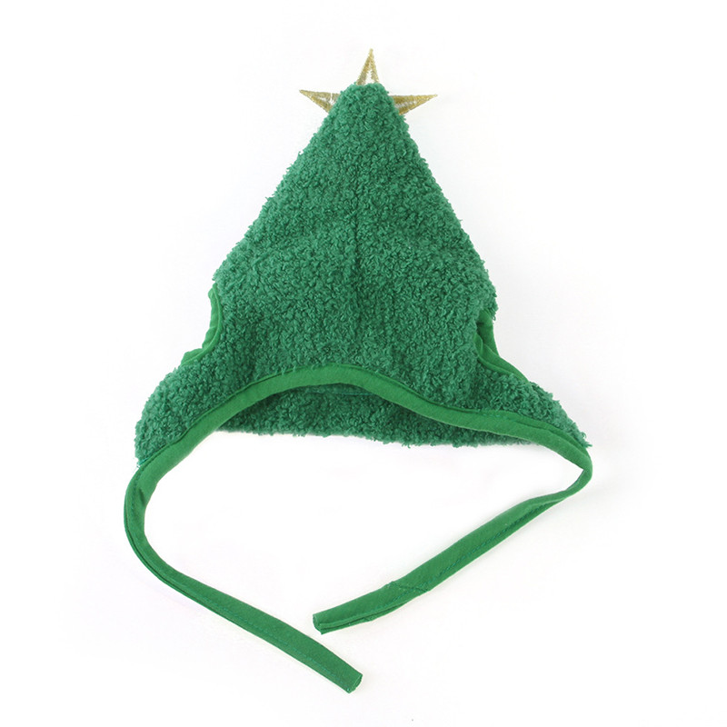 Mīksts kokvilnas kaķu kospleja kostīms Ziemassvētku eglītes cepure Ziemassvētku vecītis jauki suņi Kaklarota Šņores Regulējami kaķu aksesuāri