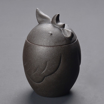 2021 нова урна керамика за домашни любимци по-груба керамика превърната в златисто пиле животно кремация пепел запечатана саксия може да се използва като сувенир