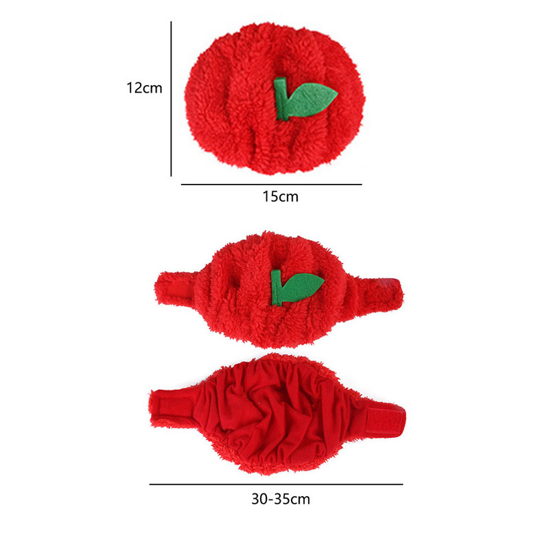 Ziemas silta kaķa cepure Ābola formas gara plīša kaķēnu aksesuāri 1 gab. Augstas kvalitātes jauki mīļi mājdzīvnieku kostīmi mazi suņi mājdzīvnieku preces