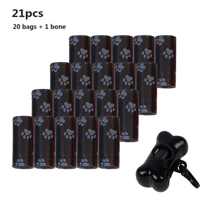 20 Rolls Dog Poop Bag για σκύλους κατοικίδια Σακούλες σκουπιδιών Βιοαποικοδομήσιμη θήκη μεταφοράς εξωτερικού χώρου Εργαλεία καθαρισμού τροφοδοσίας