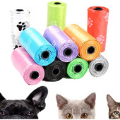 Noārdāmi mājdzīvnieku atkritumu maisi suņu kaķu tīrīšanai Atkārtoti atkritumu maisi Suņu kaku maisiņu atkritumu maisi Dozators āra tīrīšanai 10 ruļļi 150 gab.