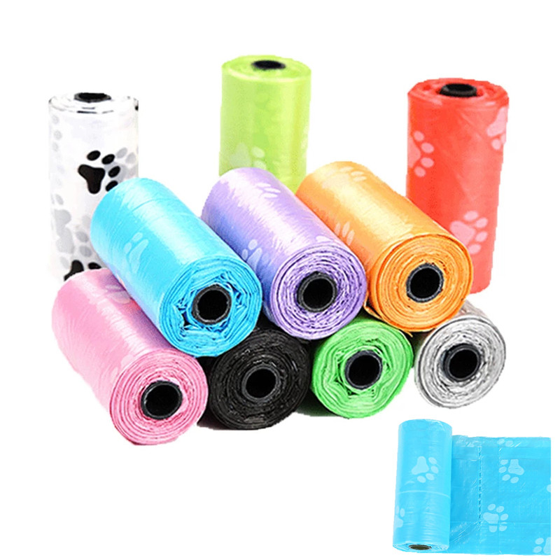 Noārdāmi mājdzīvnieku atkritumu maisi suņu kaķu tīrīšanai Atkārtoti atkritumu maisi Suņu kaku maisiņu atkritumu maisi Dozators āra tīrīšanai 10 ruļļi 150 gab.