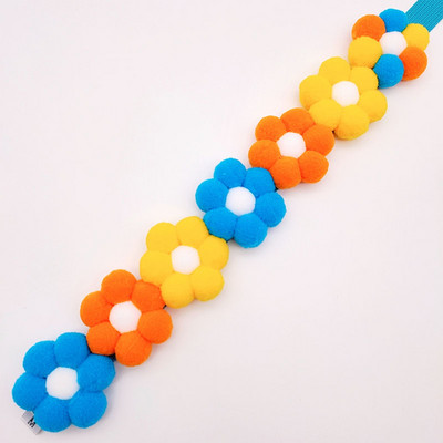 Varavīksnes krāsa Mājdzīvnieku suņu aksesuāri Kaklarota Apkakle Poliestera Ziedu Kaķu Rotaslietas Kakls Dekoratīvi Jaukas preces Suņiem Kucēnu Ķēdīte