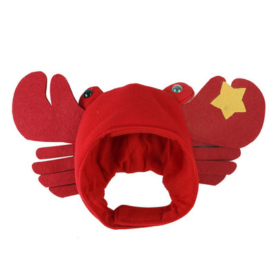 Životinjski šeširi u obliku jastoga za mačke Smiješni božićni kostim Kapa za glavu Štene Kapa za kućne ljubimce Dizajner Podesivi Cosplay Dodaci za pse