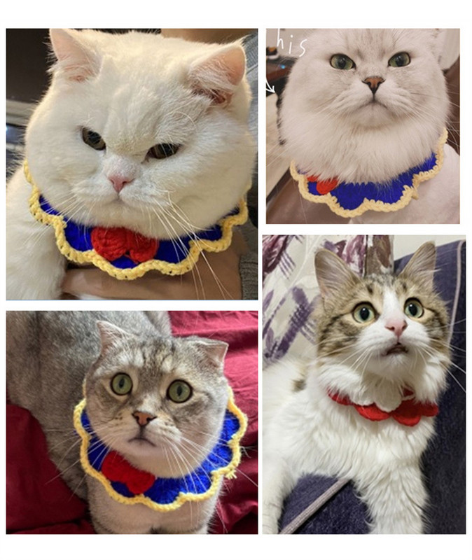 Luksusa dizaineru mežģīņu apkakles adīšana zemeņu personalizēta kaķa kaklarota dzimšanas dienas kaķēna kakla kaklasiksna mājdzīvnieku suņu aksesuāri