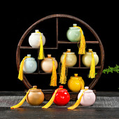 Vrući stil, mini urna, suvenir, urna za mačke, urna za pse, pepeo, kremiranje, okrugle jednobojne keramičke potrepštine za kremiranje životinja, urna, kućni ljubimac