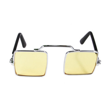 Слънчеви очила с квадратна форма за котка Candy Color Уникални аксесоари за домашни любимци Винтидж облекло за очи Отражение Pet Забавни малки кучета Слънчеви очила