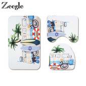 Zeegle Cartoon Bus Mat Vannas istabas Absorbējošie Tualetes Paklāji Vannas istabas Paklājs Pretslīdes grīdas Paklājiņš Memory Foam Vannas Paklājiņš Vannas istabas Paklājs