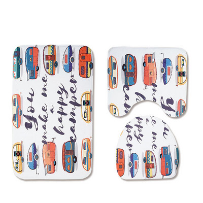 Zeegle Cartoon Bus Mat Vannas istabas Absorbējošie Tualetes Paklāji Vannas istabas Paklājs Pretslīdes grīdas Paklājiņš Memory Foam Vannas Paklājiņš Vannas istabas Paklājs