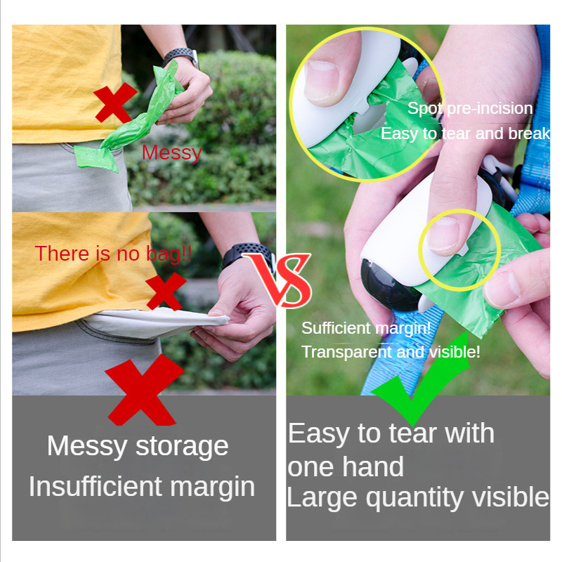 Vrećice za pseći izmet Prijenosne vrećice za izmet za kućne ljubimce Kutija za doziranje Puppy Pick Up Držač za izmet Pooper Scoopers Pribor za pse za kućne ljubimce Čišćenje